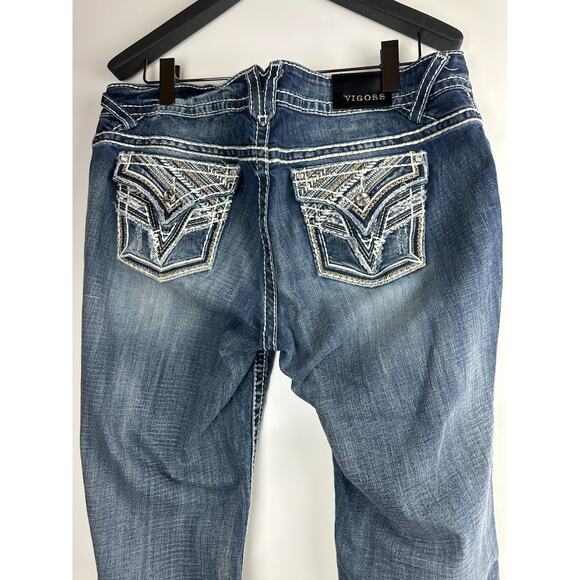 Vigoss The New York Capri Jeans Embellished Thick Stitch Women's Plus Size 20 - Picture 13 of 16